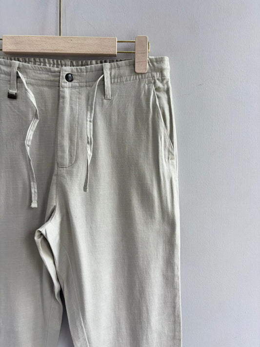 LIGHT GRAY LINEN TROUSERS