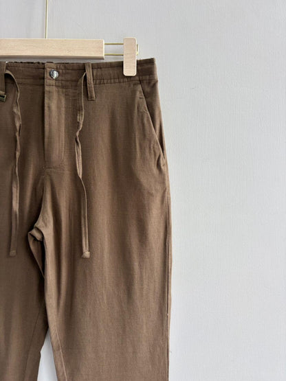 BROWN LINEN TROUSERS