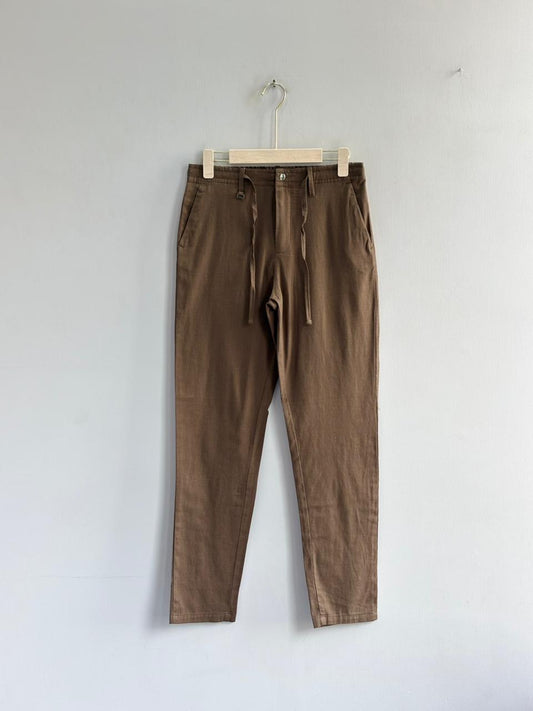 BROWN LINEN TROUSERS