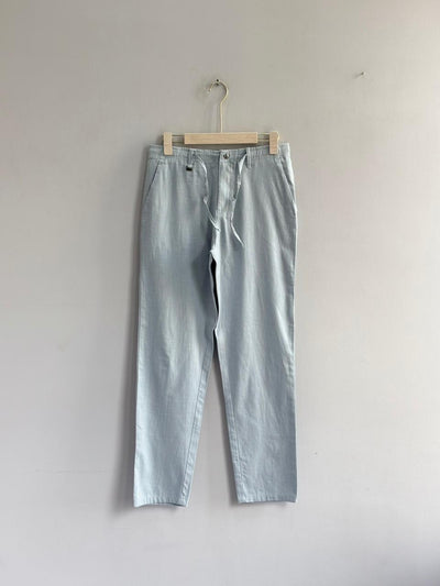 LIGHT BLUE LINEN TROUSERS