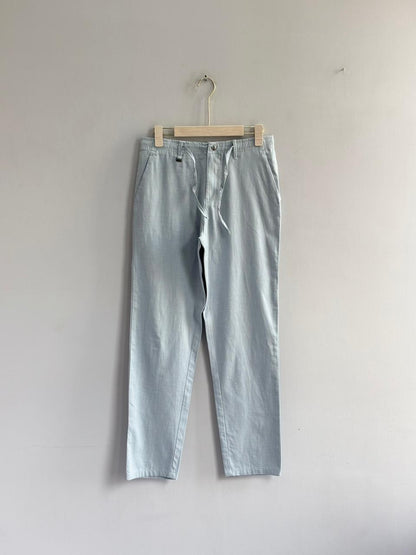 LIGHT BLUE LINEN TROUSERS