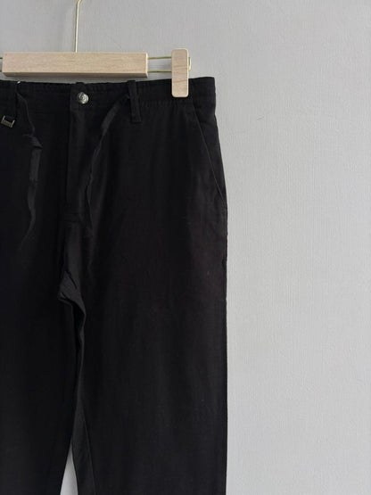 BLACK LINEN TROUSERS