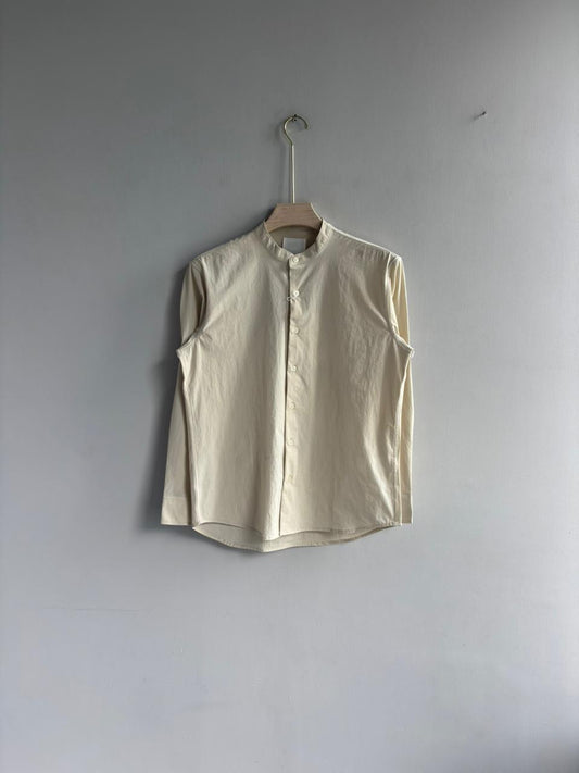 BEIDGE IMPORTED CRUSHED MANDRIAN COLLAR SHIRT