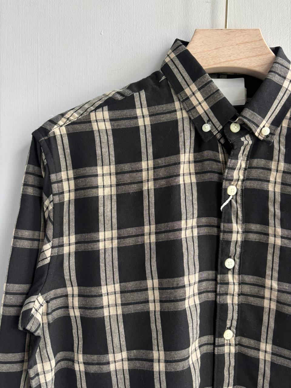 BLACK CHECKED SHIRT