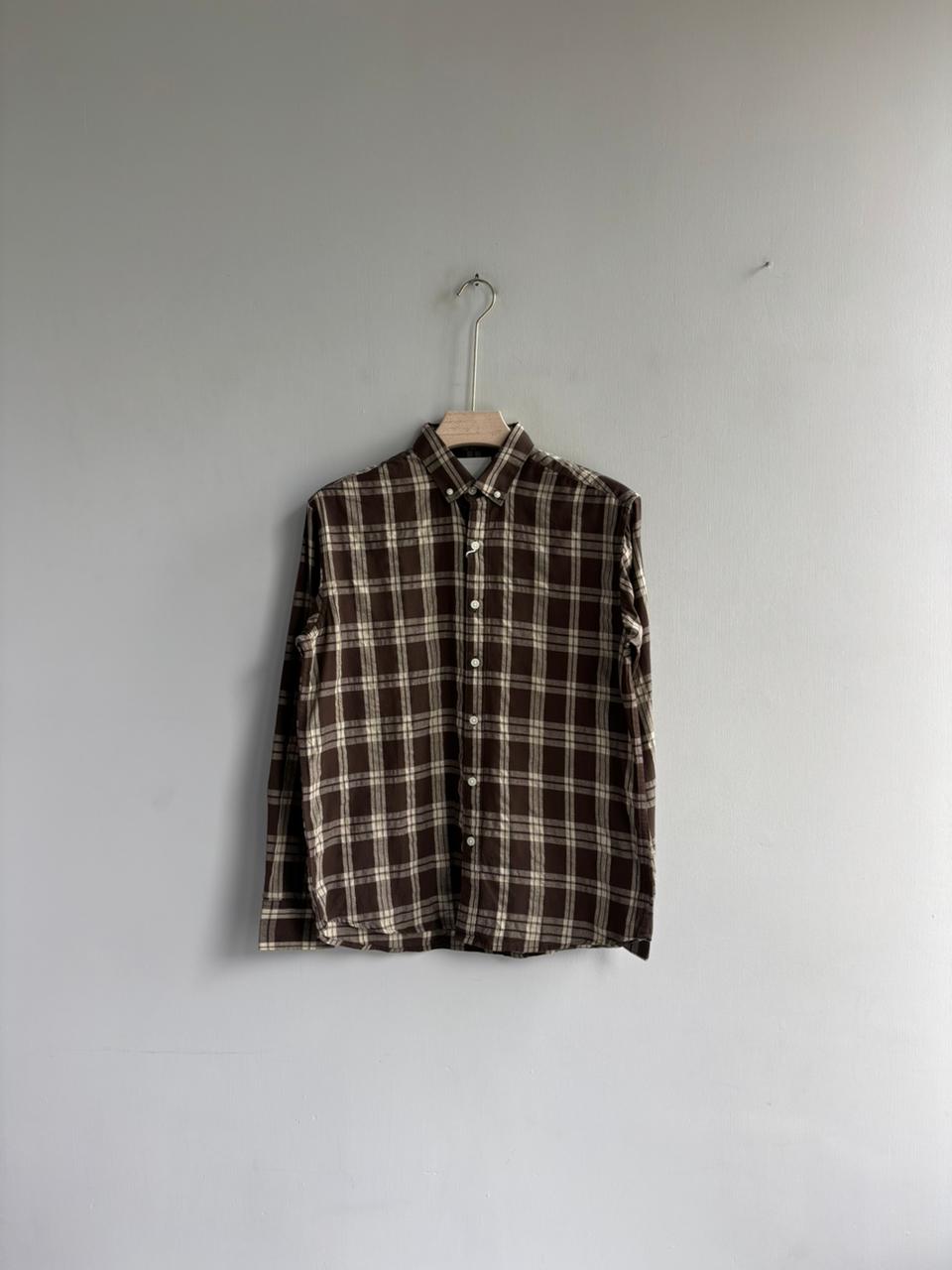 BROWN CHECKED SHIRT