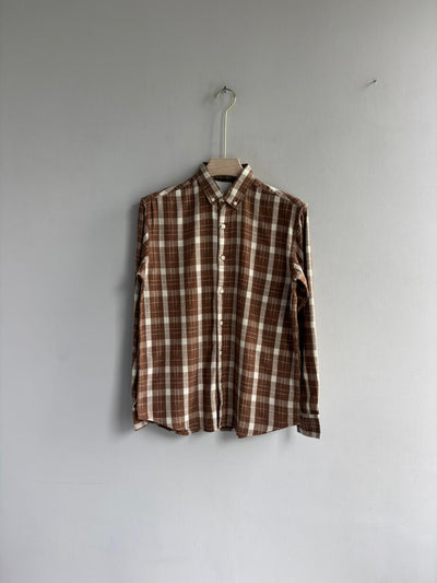 BROWN CHECKED SHIRT