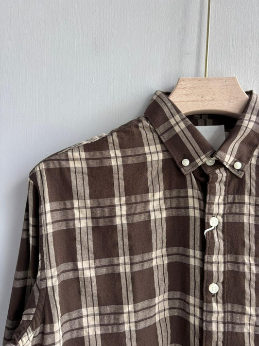 BROWN CHECKED SHIRT