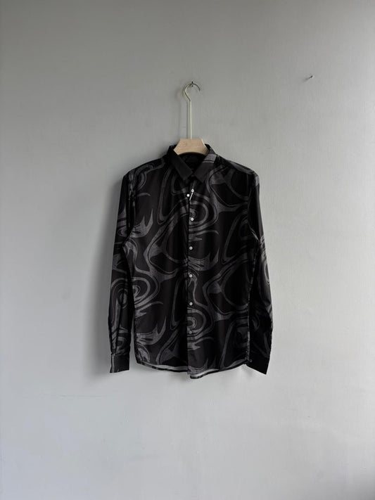 BLACK IMPORTED PRINTED SHIRT
