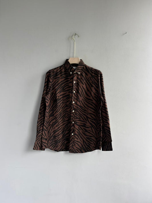 DARK BROWN IMPORTED PRINTED SHIRT