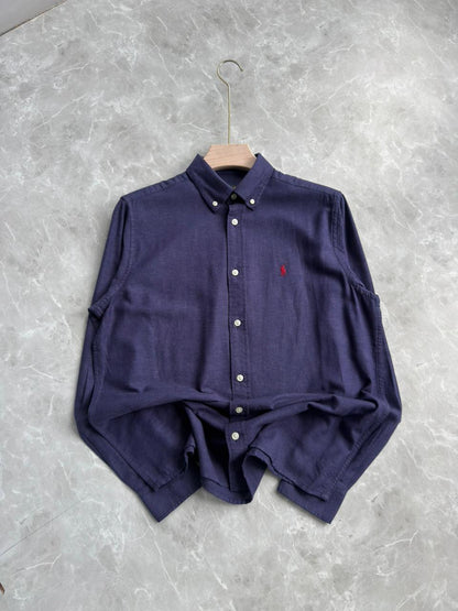 DARK BLUE LINEN SHIRT