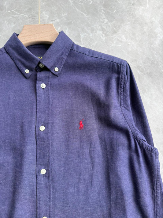 DARK BLUE LINEN SHIRT