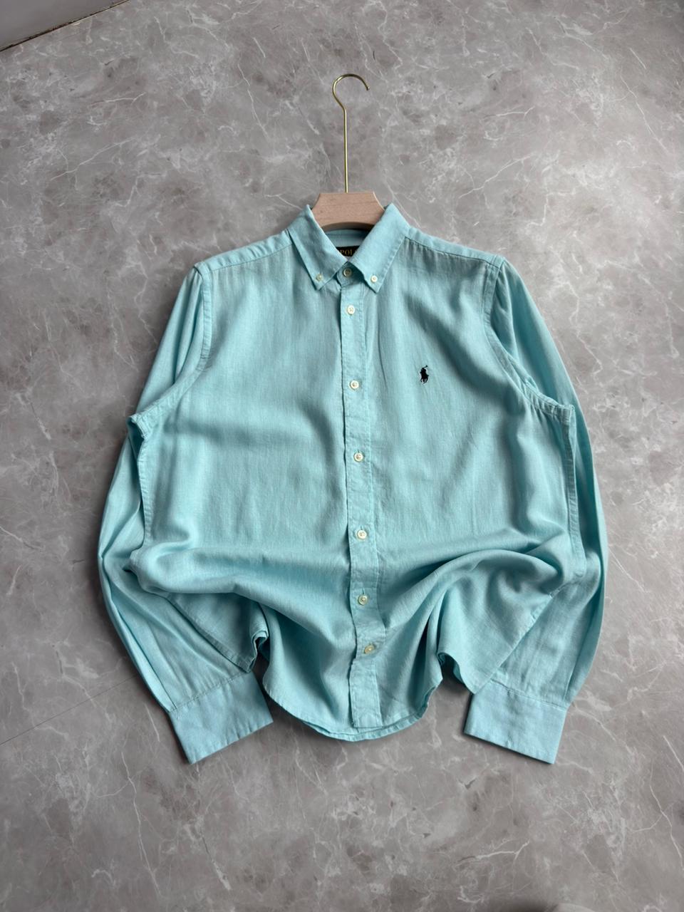 LIGHT BLUE LINEN SHIRT