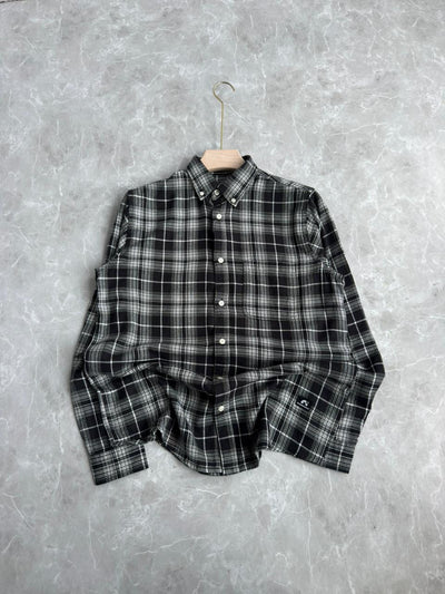 BLACK FLANNEL CHECKED SHIRT