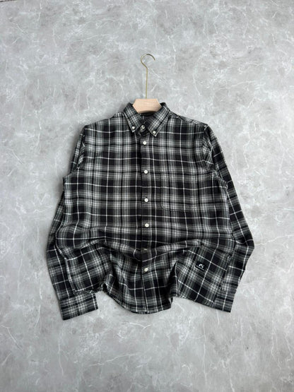 BLACK FLANNEL CHECKED SHIRT