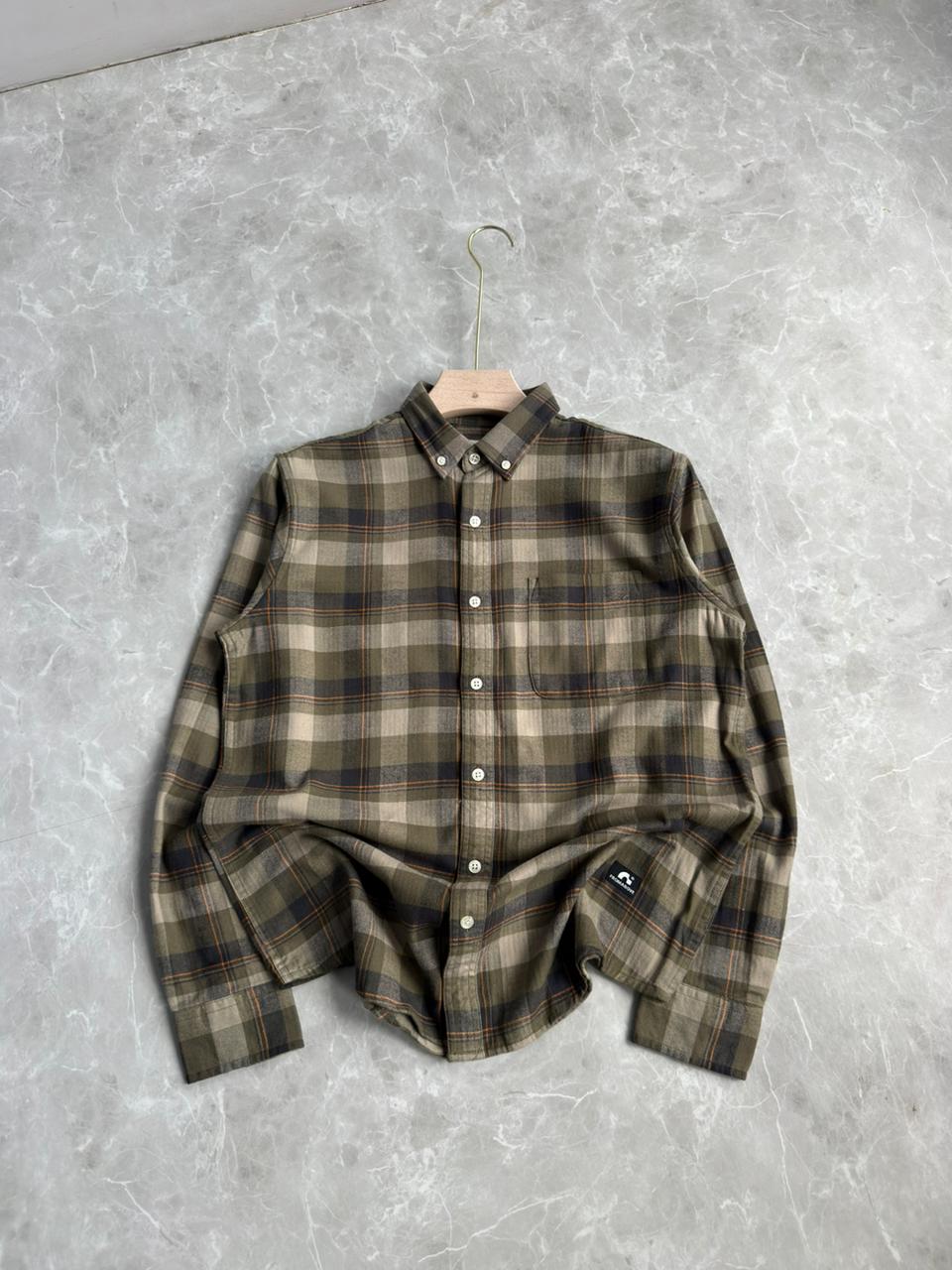 GREEN FLANEL CHECKED SHIRT