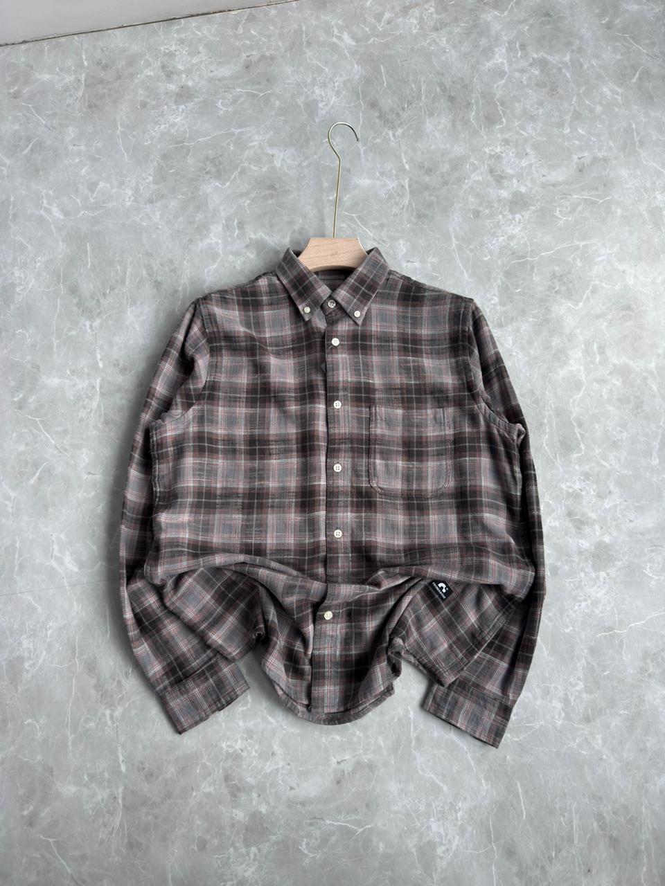 GRAY FLANEL CHECEKD SHIRT
