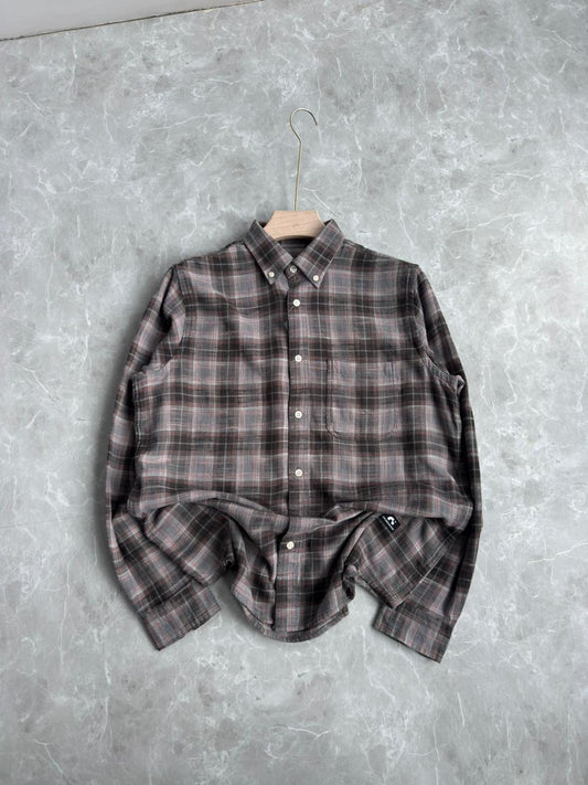 GRAY FLANEL CHECEKD SHIRT