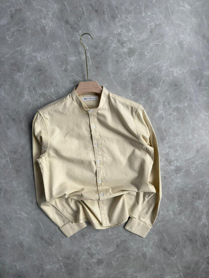 LIGHTBEIGE MANDRAIN COLLAR SHIRT