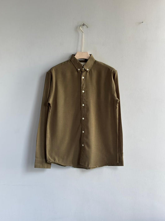 DARK GREEN IMPORTED LINEN SHIRT