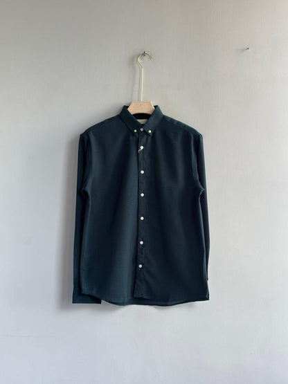 PEACOCK BLUE IMPORTED LINEN SHIRT