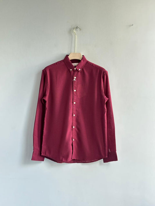 MEROON IMPORTED LINEN SHIRT