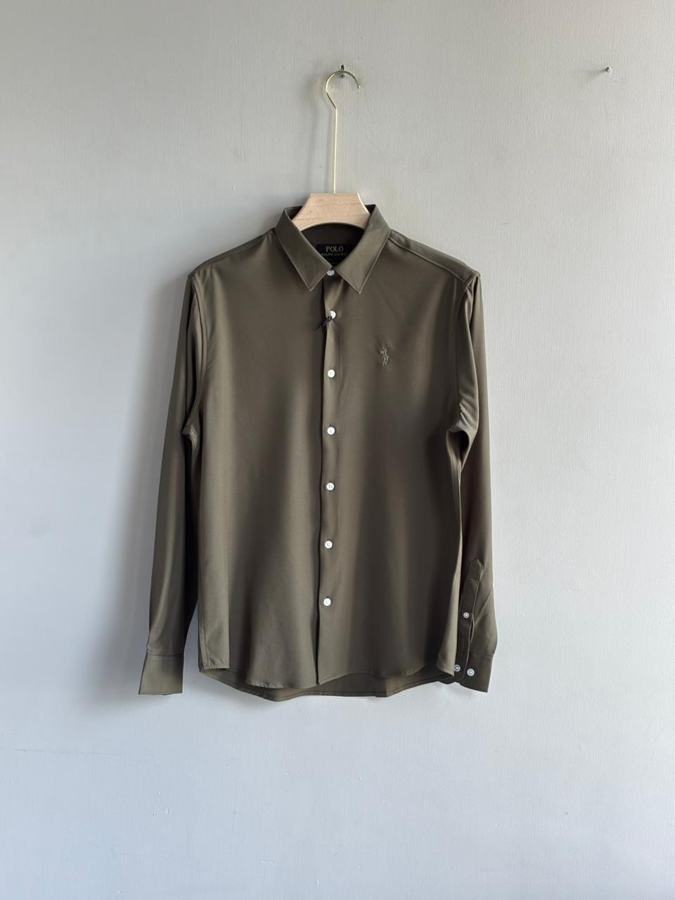 DARK GREEN IMPORTED SATIN SHIRT