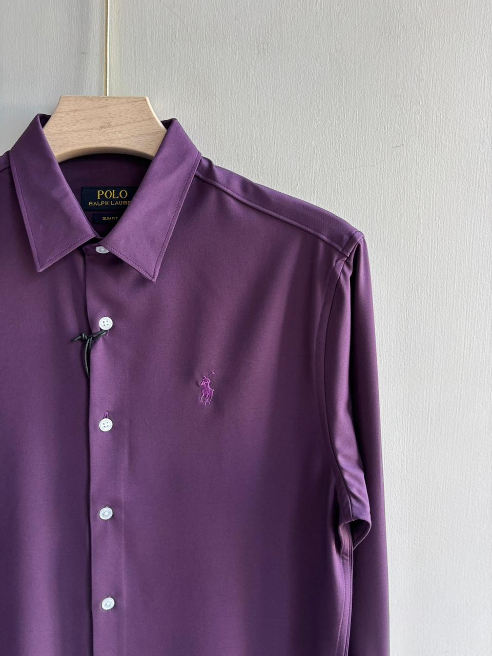 PURBLE IMPORTED SATIN SHIRT