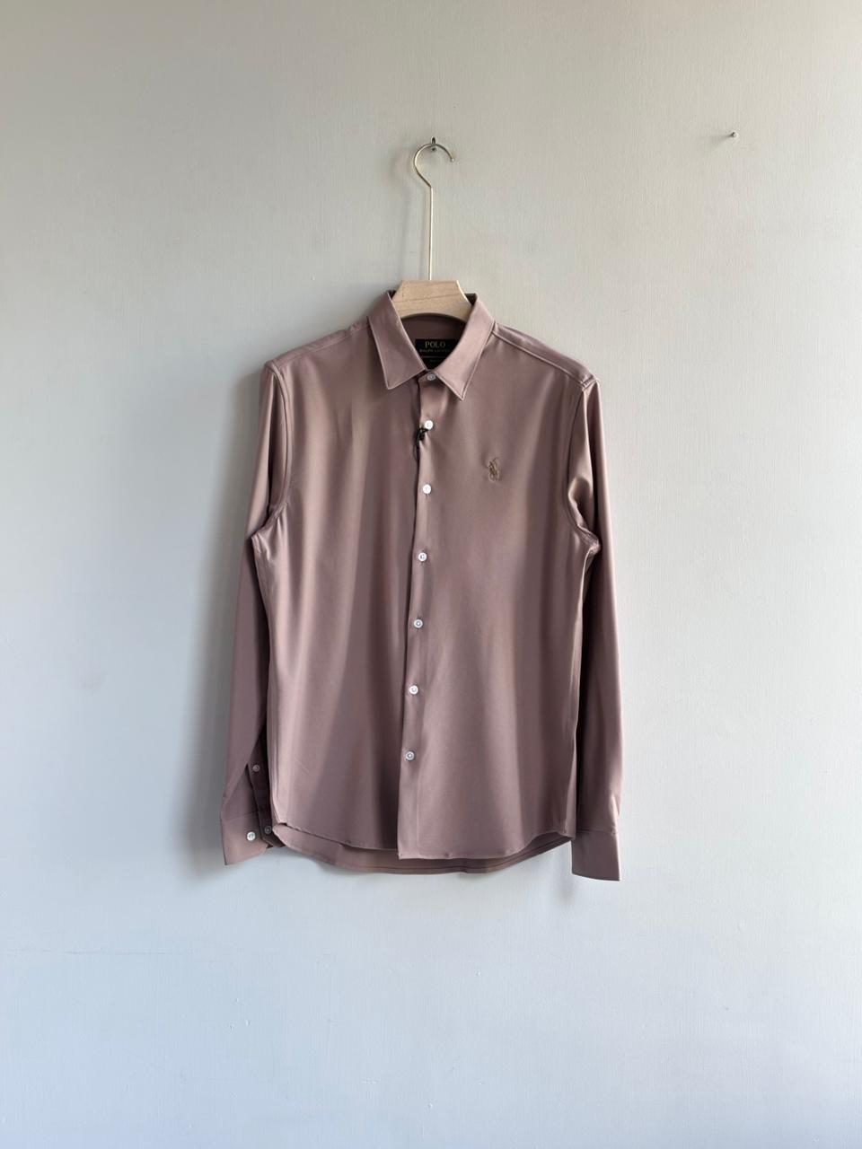PASTEL PINK IMPORTED SATIN SHIRT