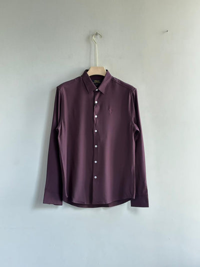WINE IMPORTED SATIN SHIRT