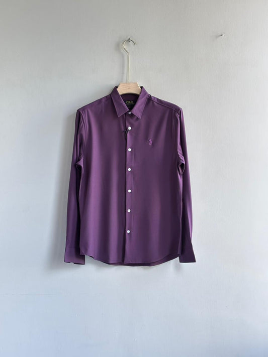 PURBLE IMPORTED SATIN SHIRT