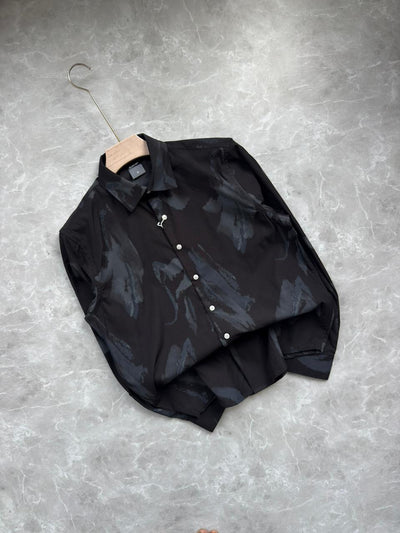 BLACK IMPORTED PRINTED SHIRT