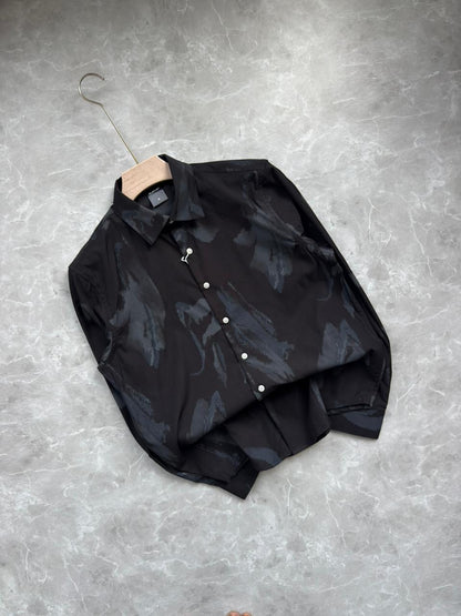 BLACK IMPORTED PRINTED SHIRT