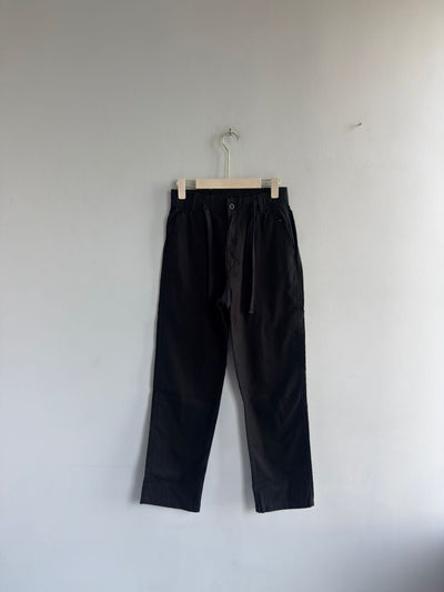 BLACK RELAX FIT LINEN TROUSERS