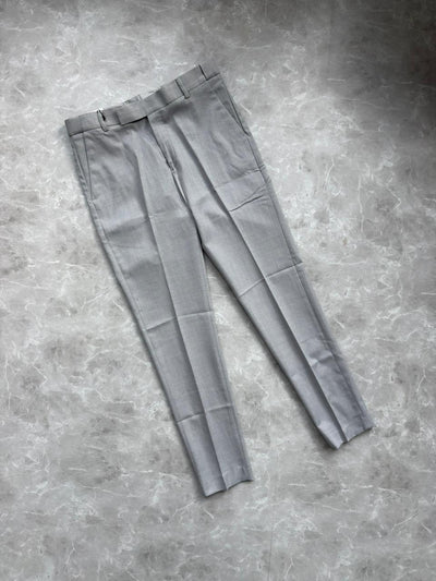LIGHT GARY LINEN FORMAL TROUSERS