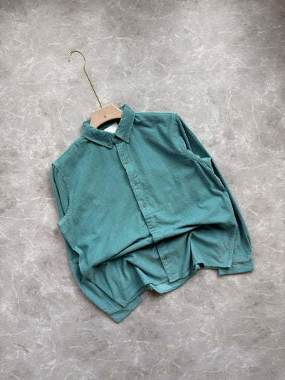 TEAL BLUE CORDUROY SHIRT