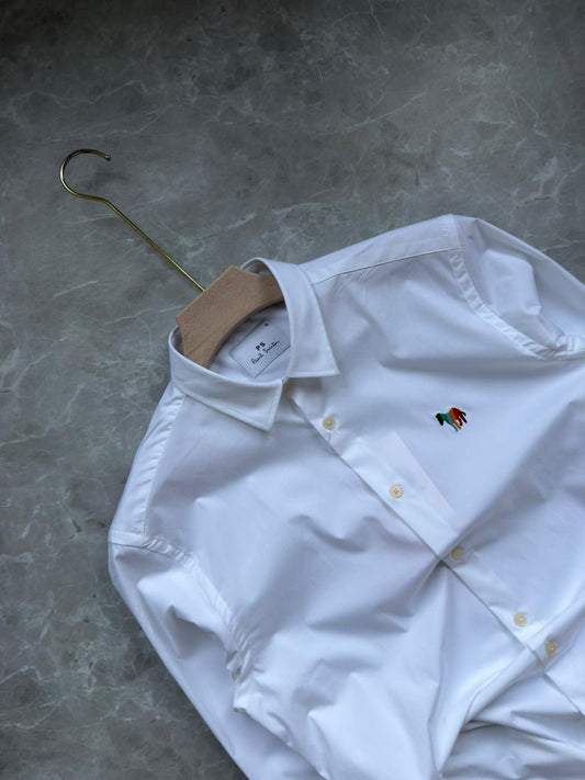 WHITE IMPORTED SATIN SHIRT