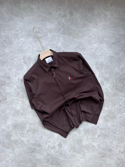 WINE IMPORTED SATIN SHIRT