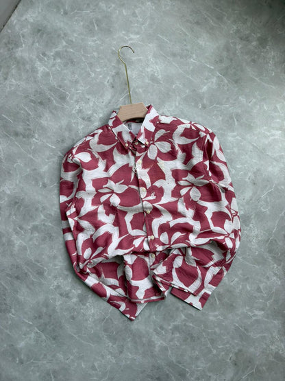 PINK IMPORTED PRINTED SHIRT