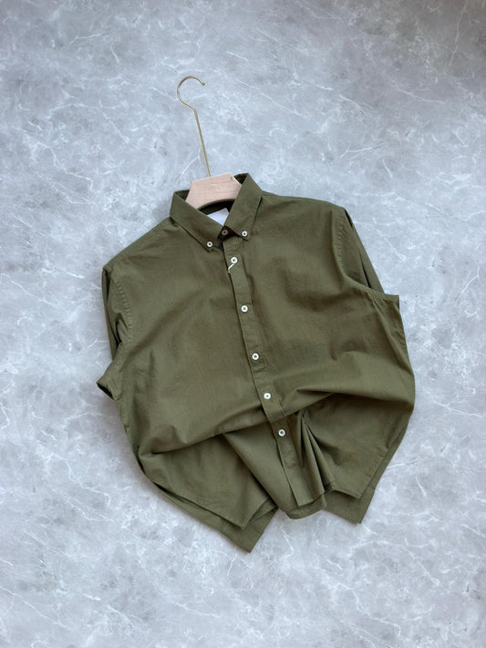 GREEN LINEN SHIRT