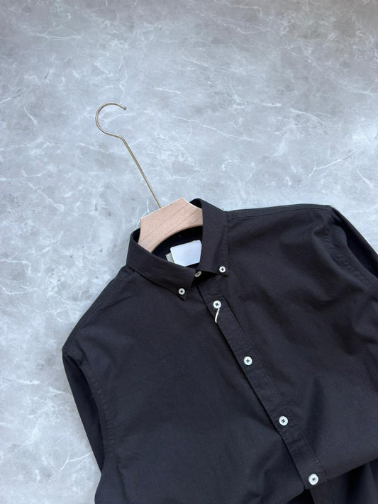 BLACK LINEN SHIRT