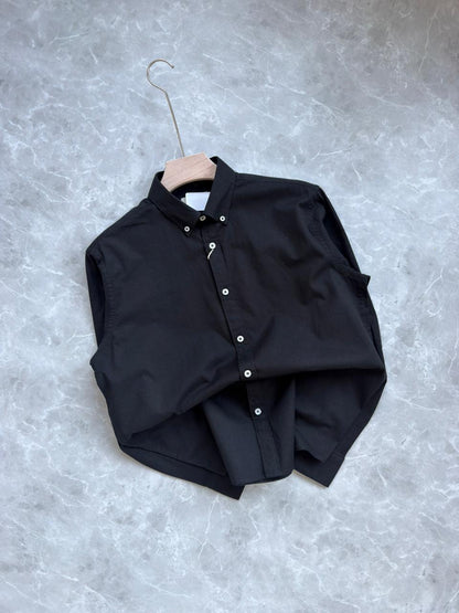 BLACK LINEN SHIRT