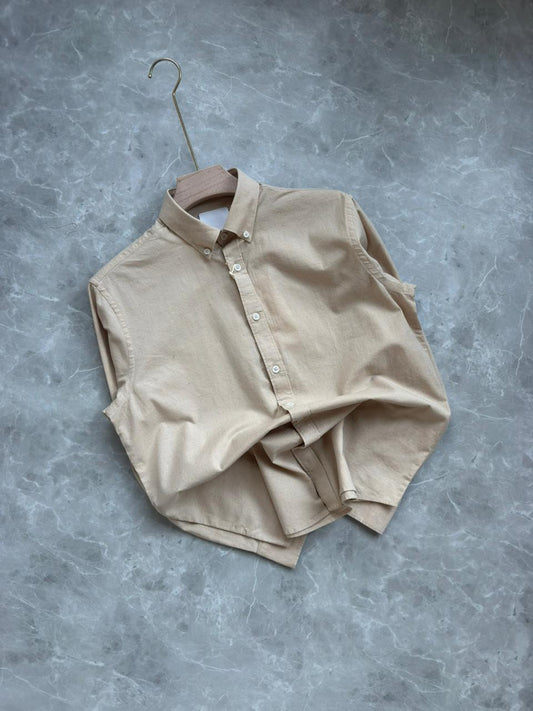 BEIGE LINEN SHIRT