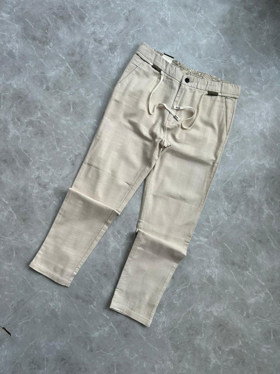 CREAM LINEN TROUSERS