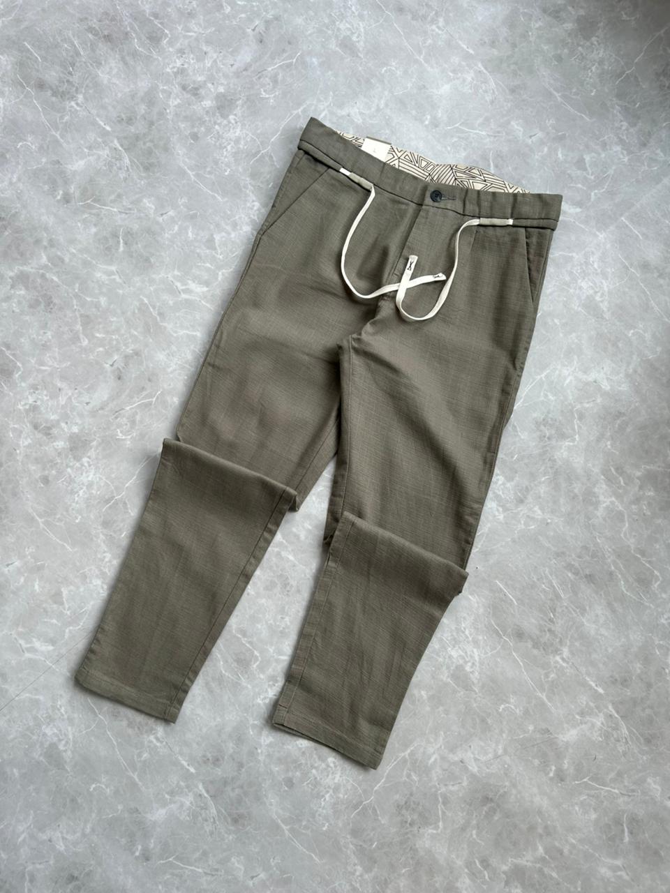 GREEN LINEN TROUSERS