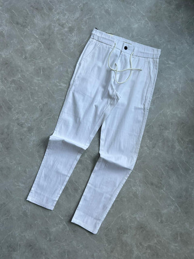 WHITE LINEN TROUSERS