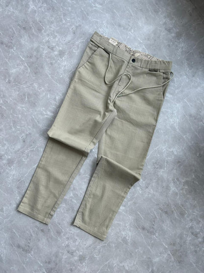 LIGHT GREEN LINEN TROUSERS