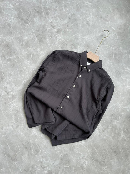 BLACK IMPORTED STRIPES SHIRT