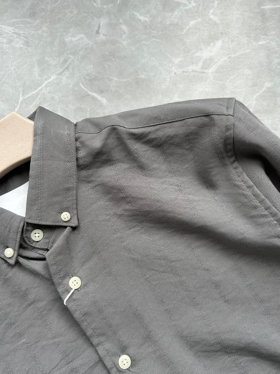 GRAY IMPORTED STRIPES SHIRT