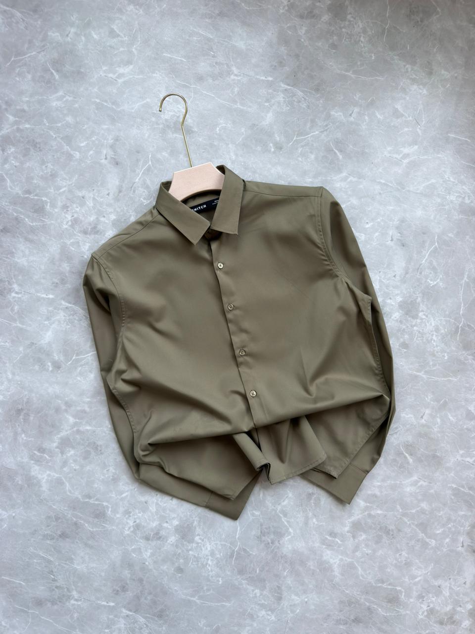 GREEN SATIN SHIRT