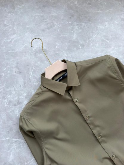 GREEN SATIN SHIRT